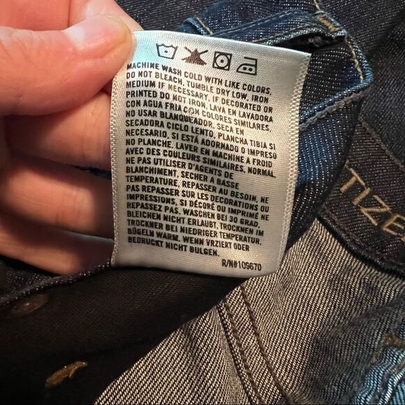 Citizens of humanity dark wash straight leg jeans - Picture 8 of 14